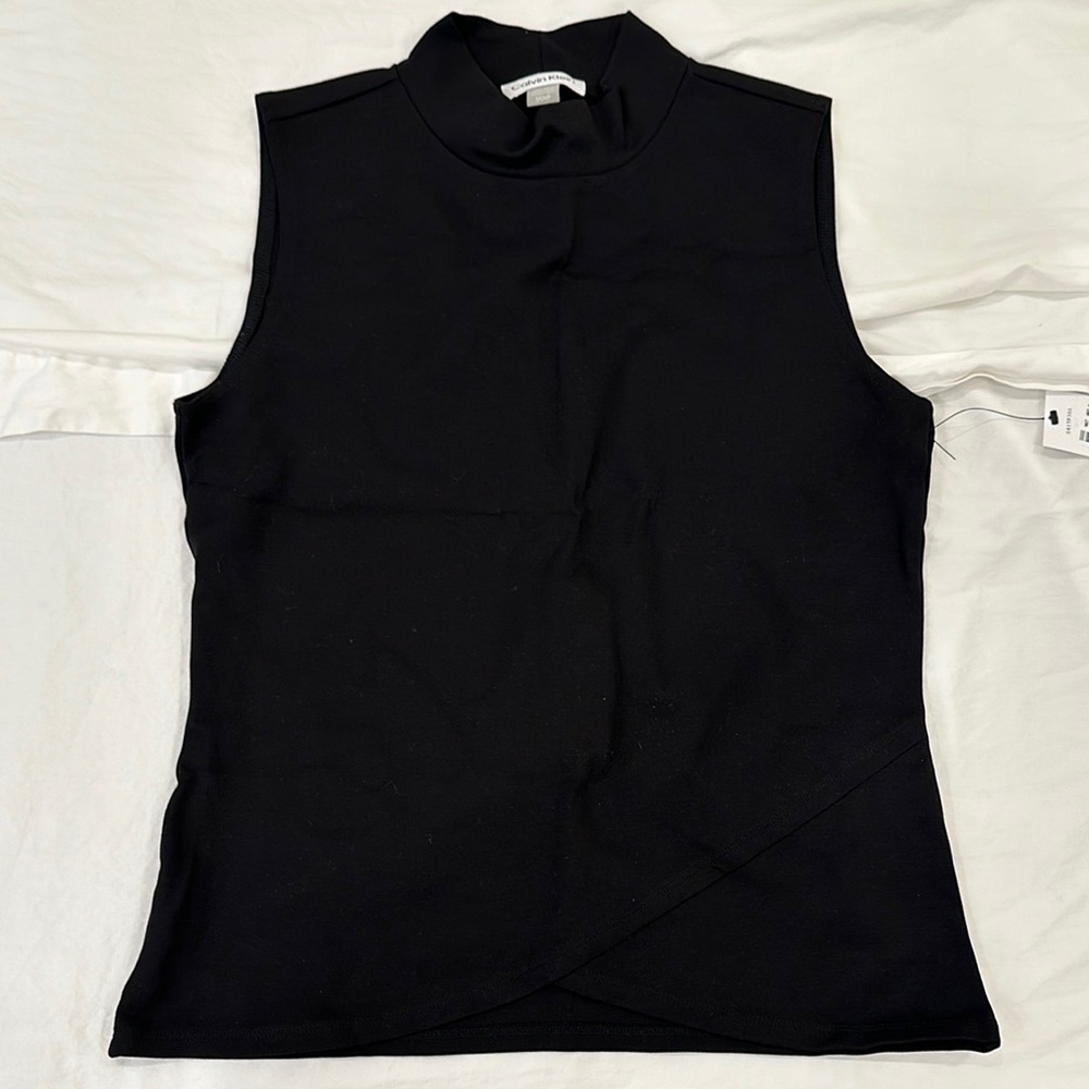 Calvin Klein Black Fitted Sleeveless Tank Top